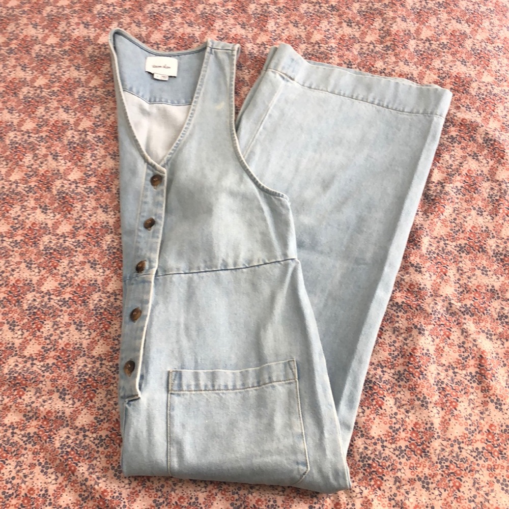 Steven Alan blue Jean 70s jumpsuit